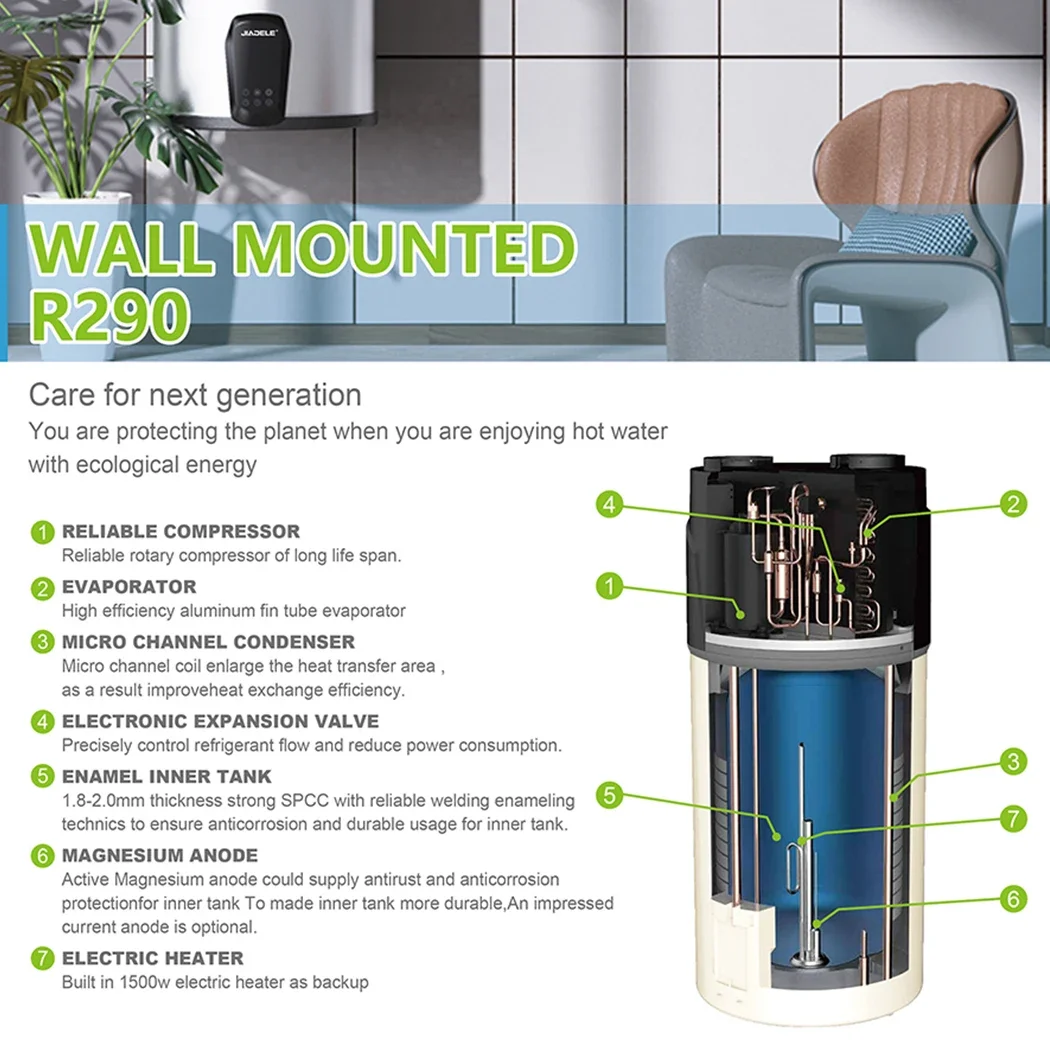 Water Heater, JIADELE, R290, Stainless, Steel - detail 6