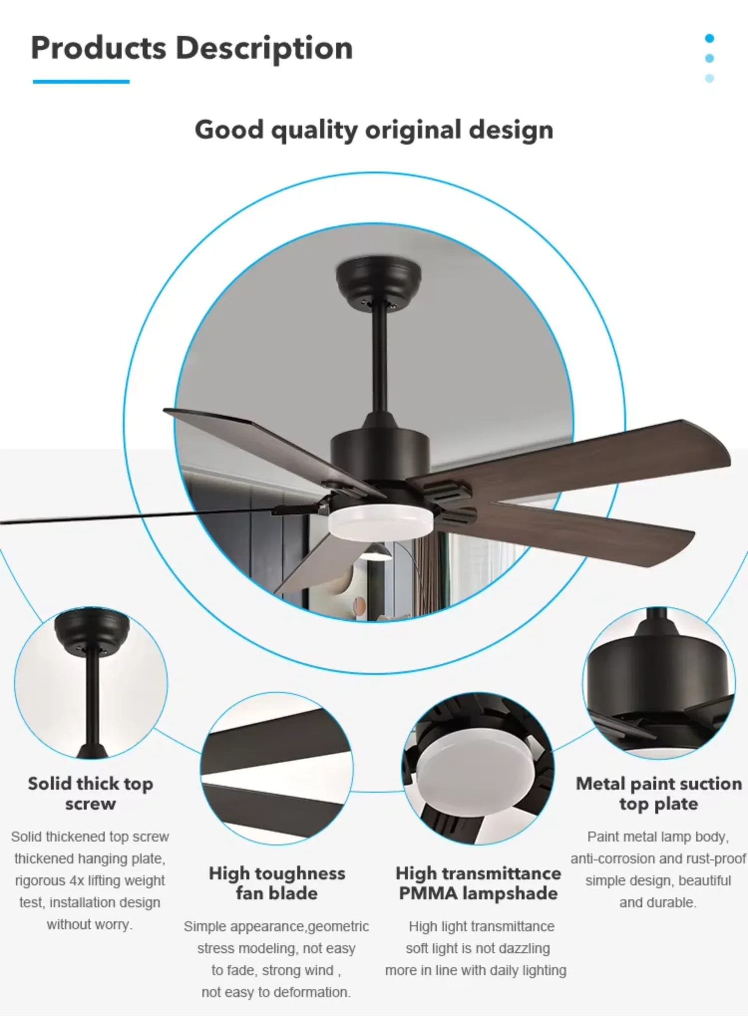 Ceiling Fans, FE+Plywood Blade, F5671A-52 - detail 14