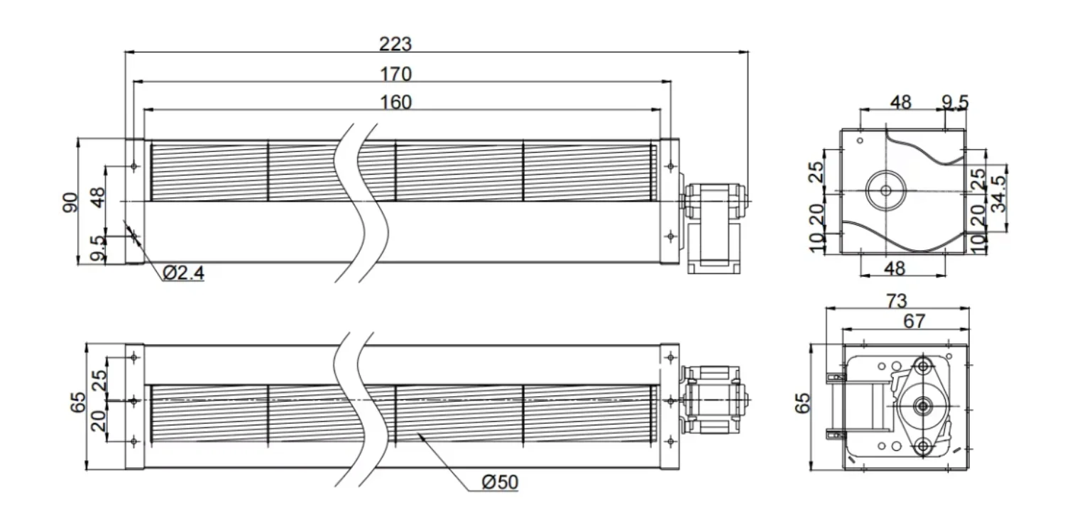 Air Curtain, 230V, 50mm, Tangential, HVAC - detail 12