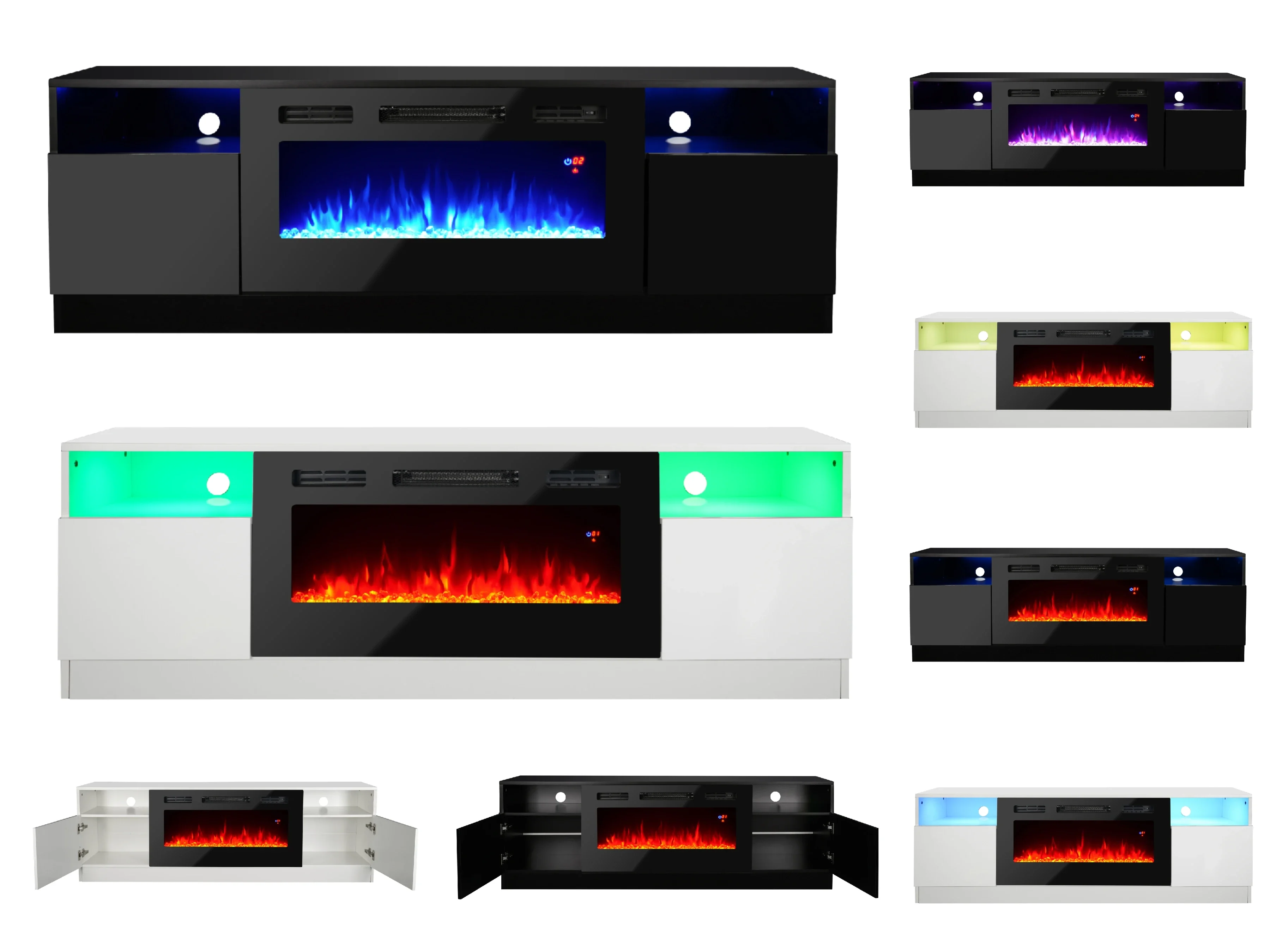 Electric Fireplace, 1500 W, IF-40FSB - detail 2