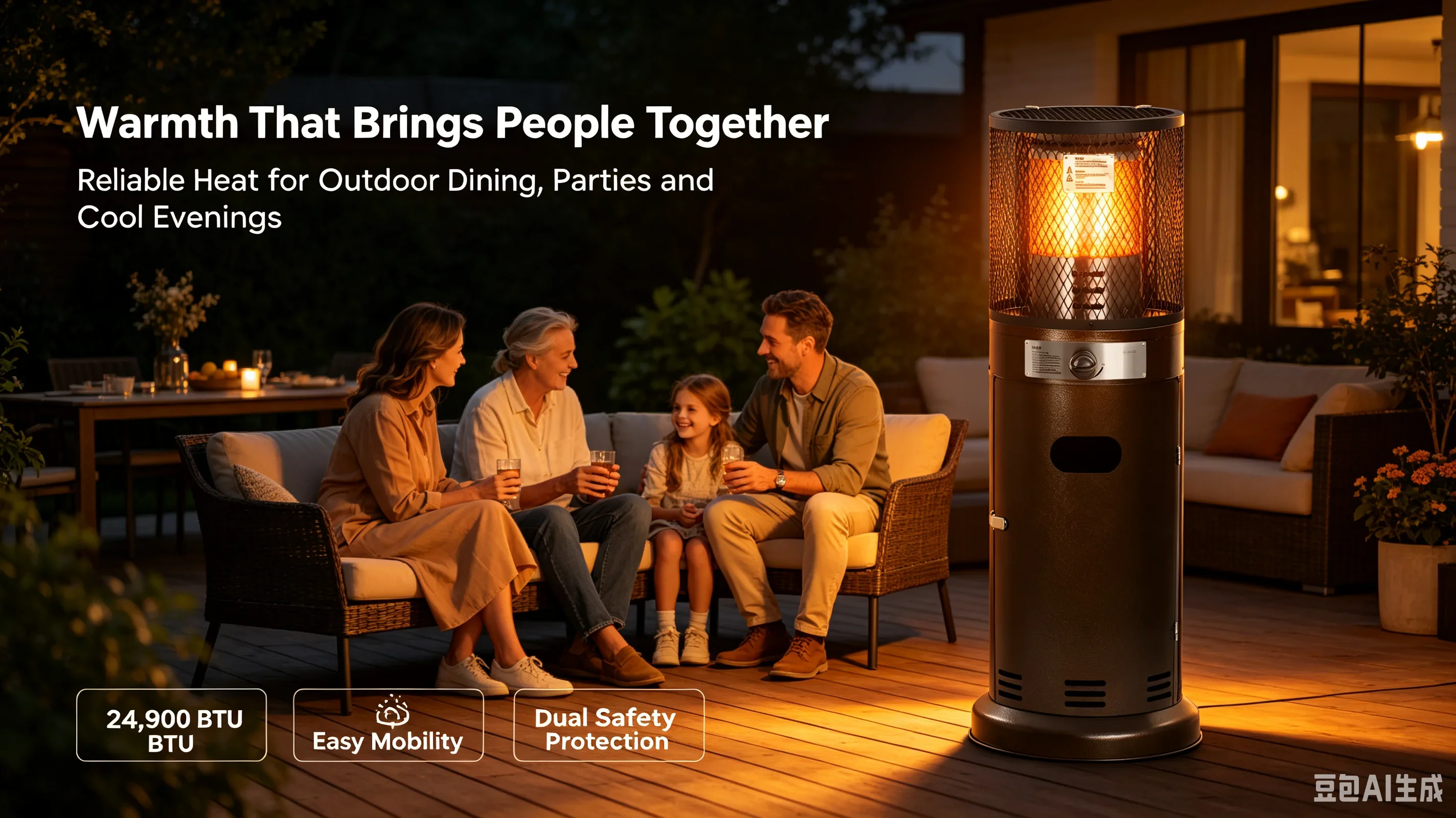 Lpg Patio Heater, 7.3KW, 24900BTU, Stainless Steel - detail 6