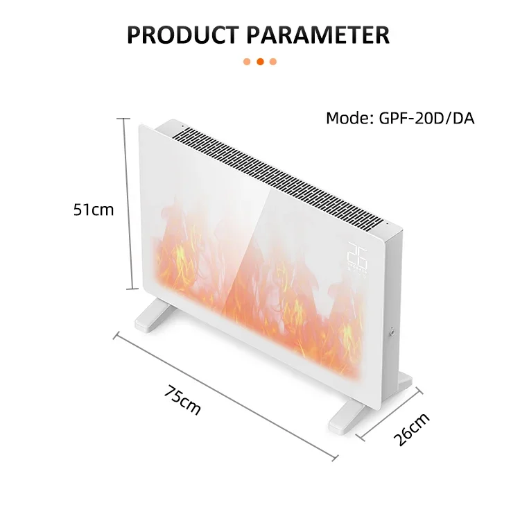 Electric Fireplace, 1000w, 1500w, 2000w, Wall - detail 14