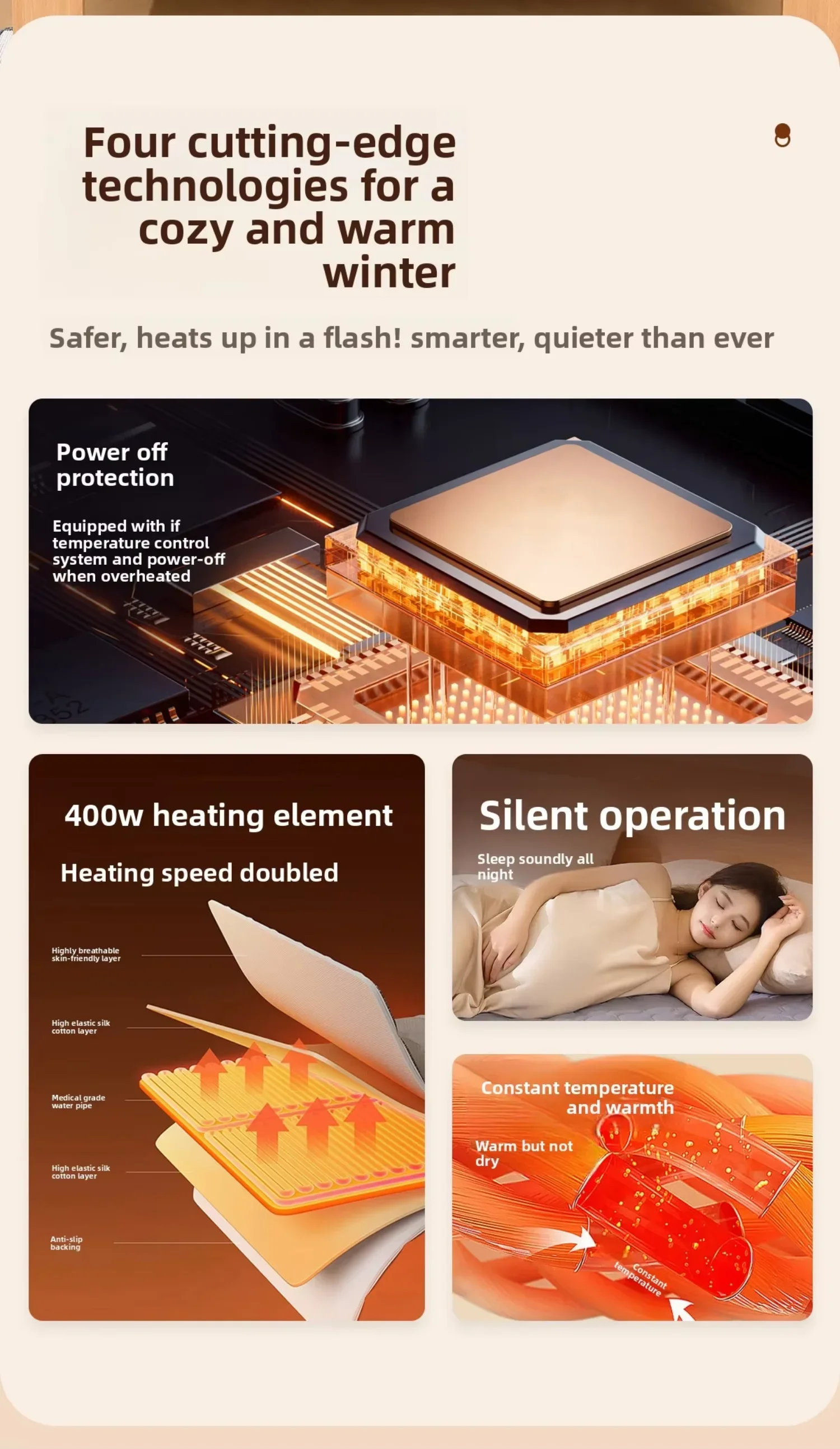 Control Water Heating Blanket, 220V, AC 110V-240V, Electric - detail 8