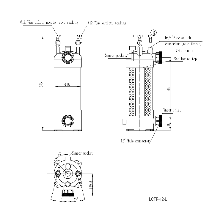 Tubeswimming Pool Heat Pump, 12kw, Titanium - detail 2