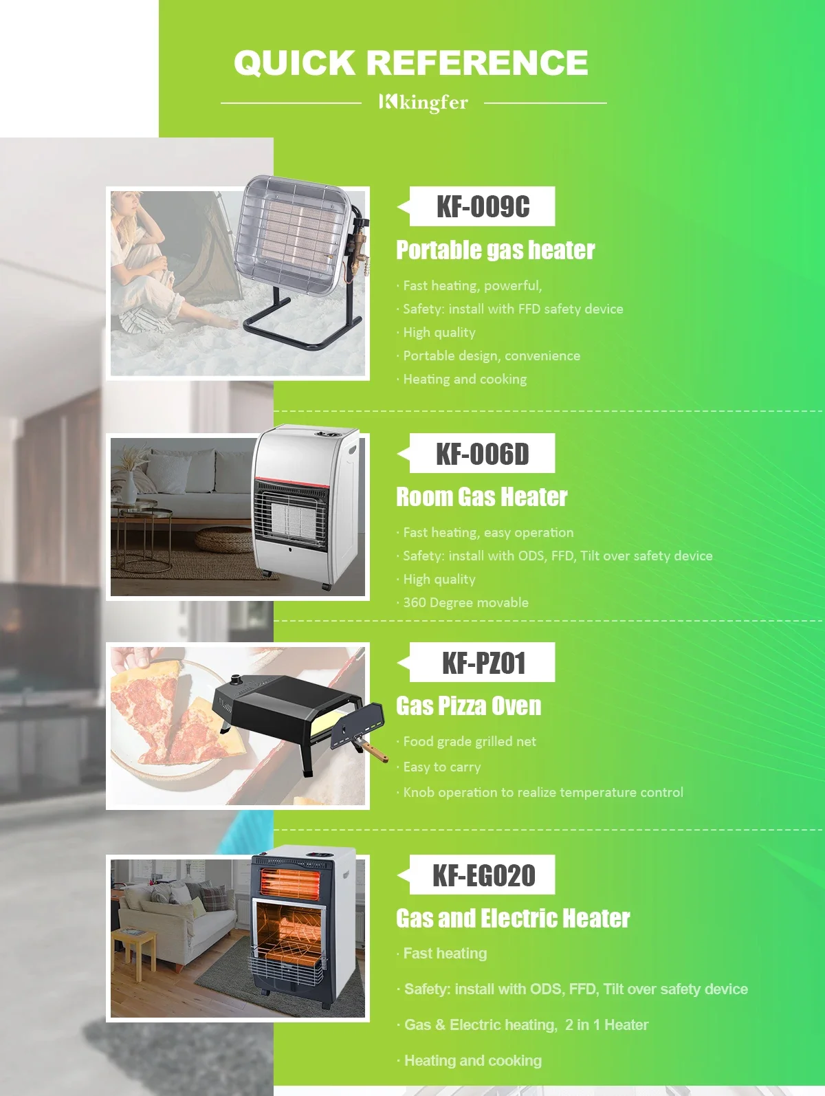 Steel Gas Space Heater, 12KW, Powder Coated Steel - detail 10