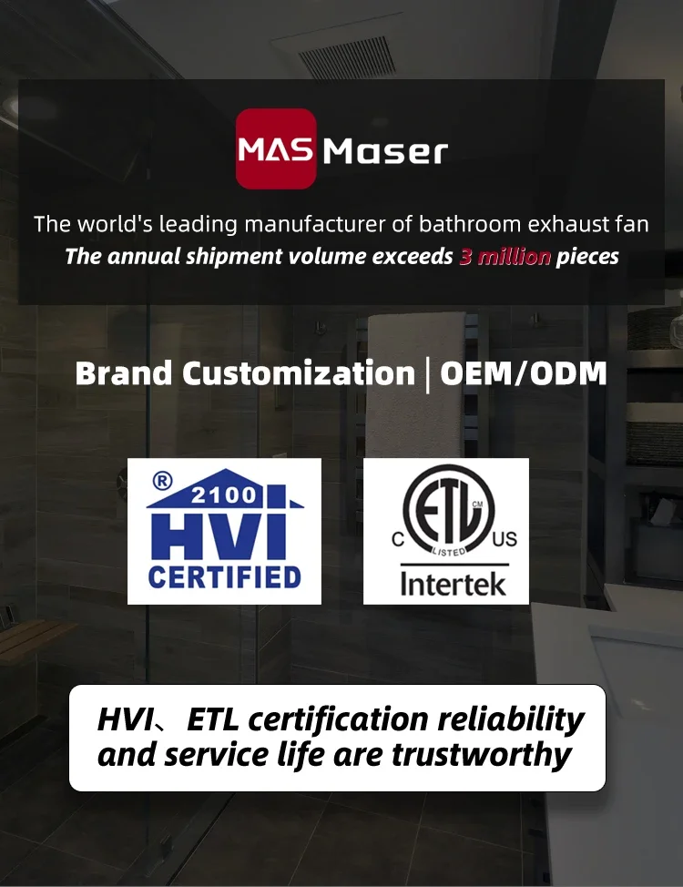 Bathroom Exhaust Fan, 110, CFM, 30W, DIY - detail 2
