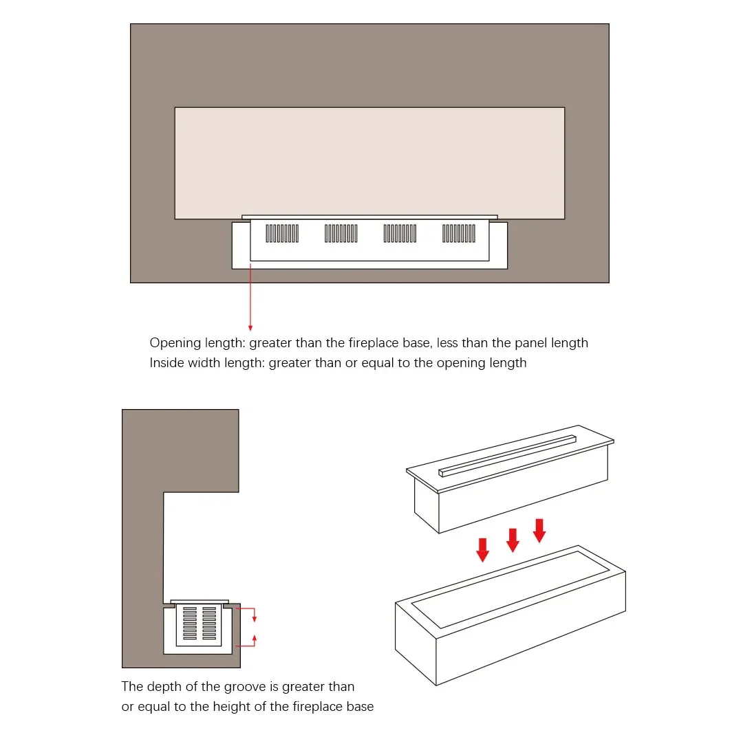 Steel Metal Ethanol Fireplace, Stainless Steel - detail 12