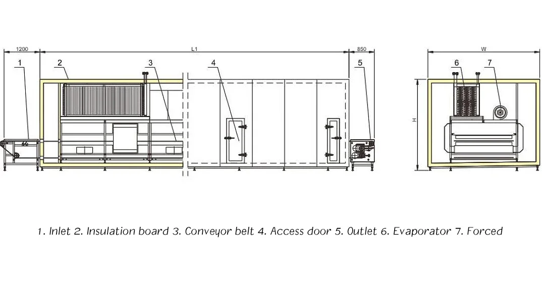 Freezing Machine Tunnel Freezer, IQF, Stainless, Steel, 304 - detail 50