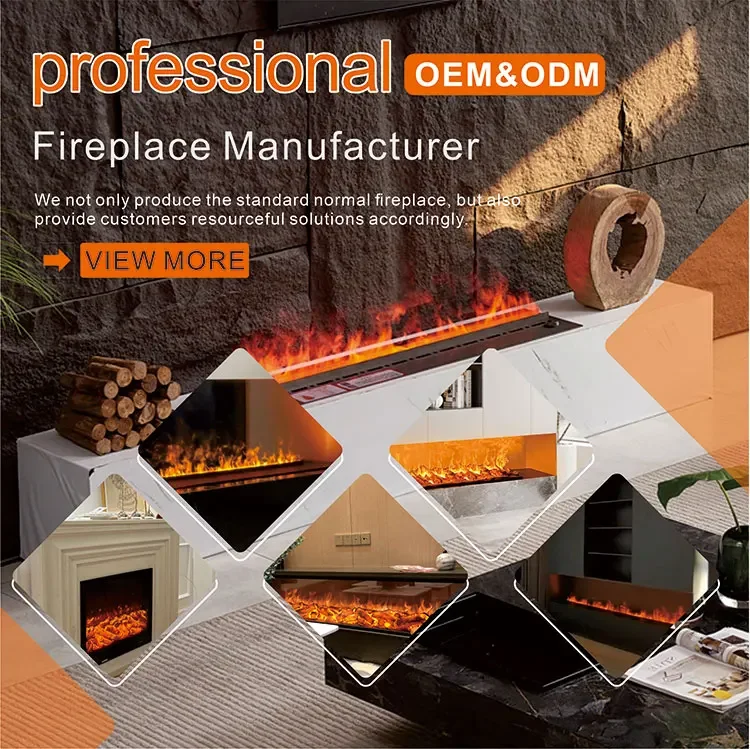 Rgb Led Electric Fireplace, 8-Color, Wall - detail 2