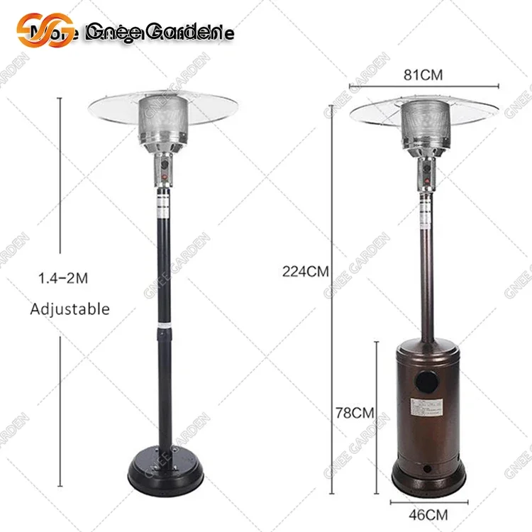 Gas Patio Heater, Stainless, Steel - detail 4