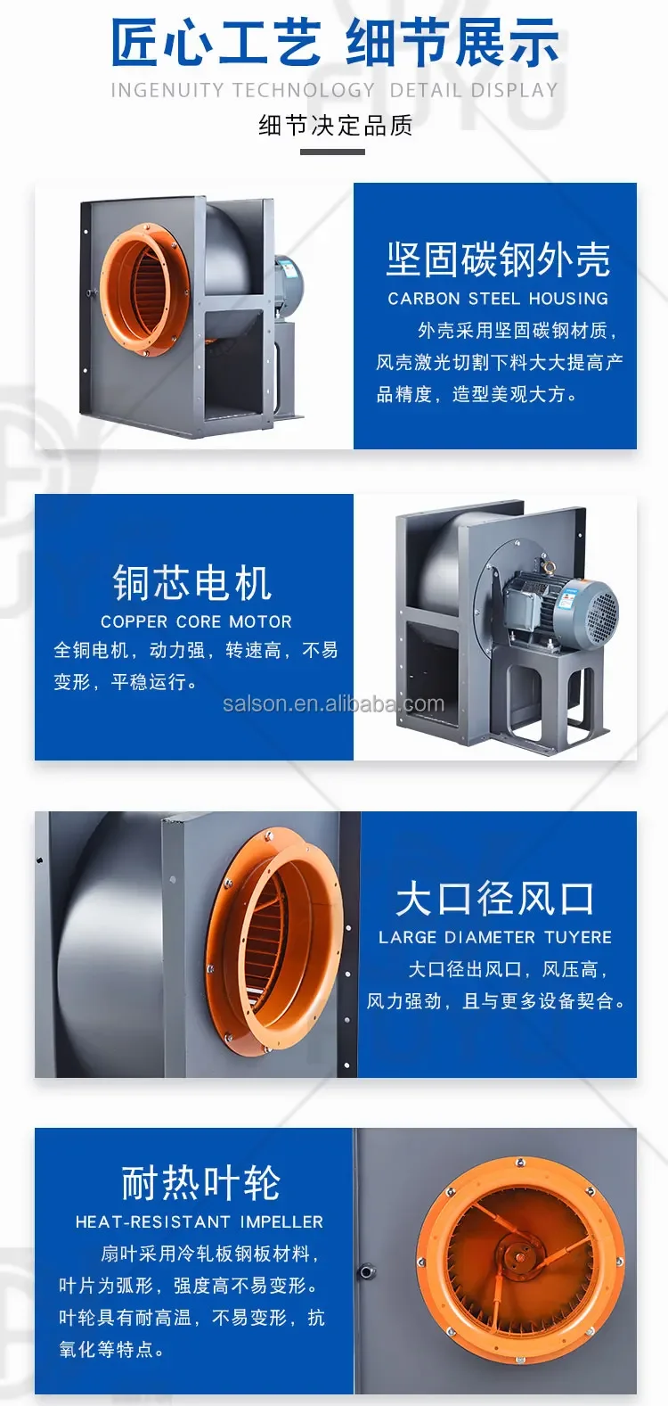 Centrifugal Fan, 4-72, Explosion-proof, Stainless, Steel - detail 10