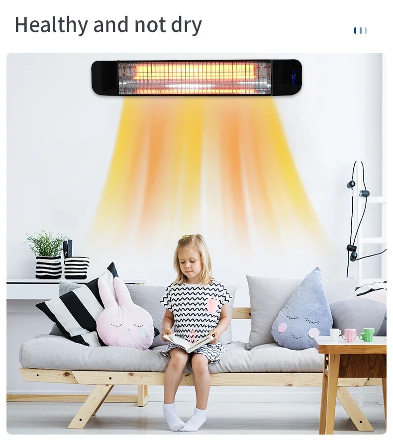 Mounted Ceiling Heater, Wall, 2000 W, Metal - detail 12