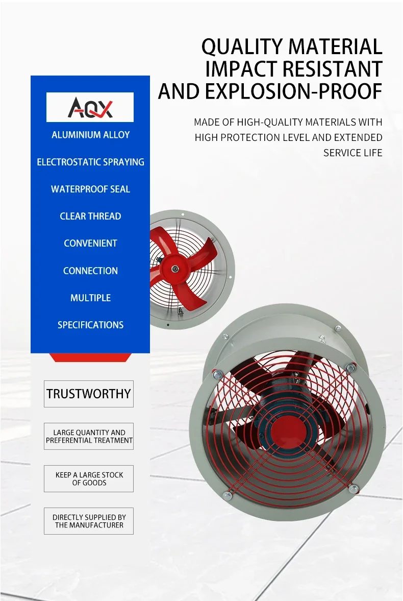 Aluminum Alloy Axial Fan, Explosion-proof, 220V - detail 10