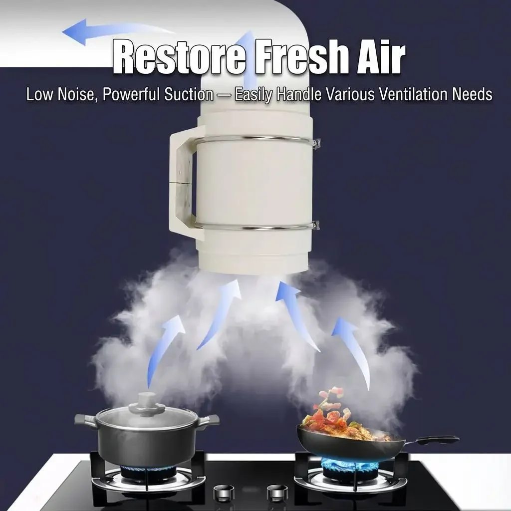 Oblique-flow Pressurized Duct Fan, 100mm, 45W, 310m3/h, 180Pa - detail 16