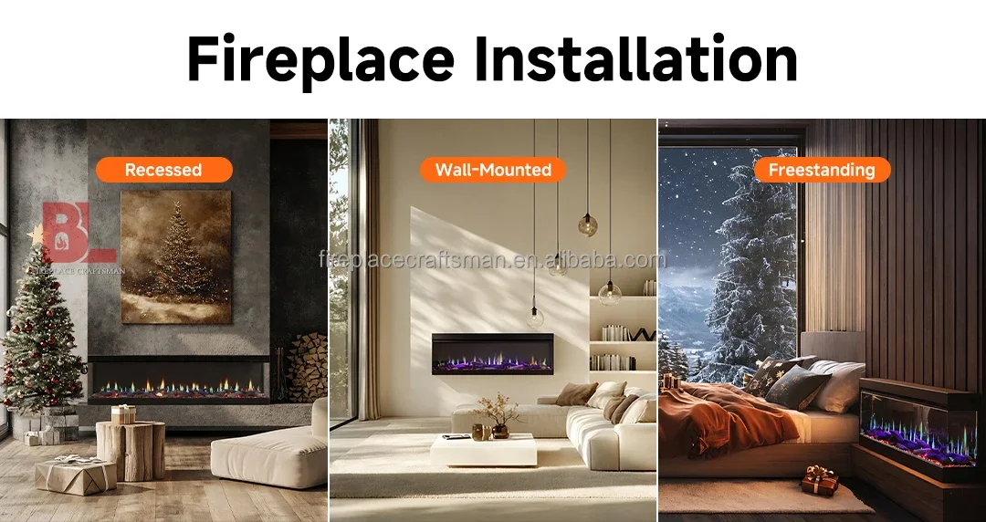 Electric Fireplace, LCD, 3d, Wall - detail 20