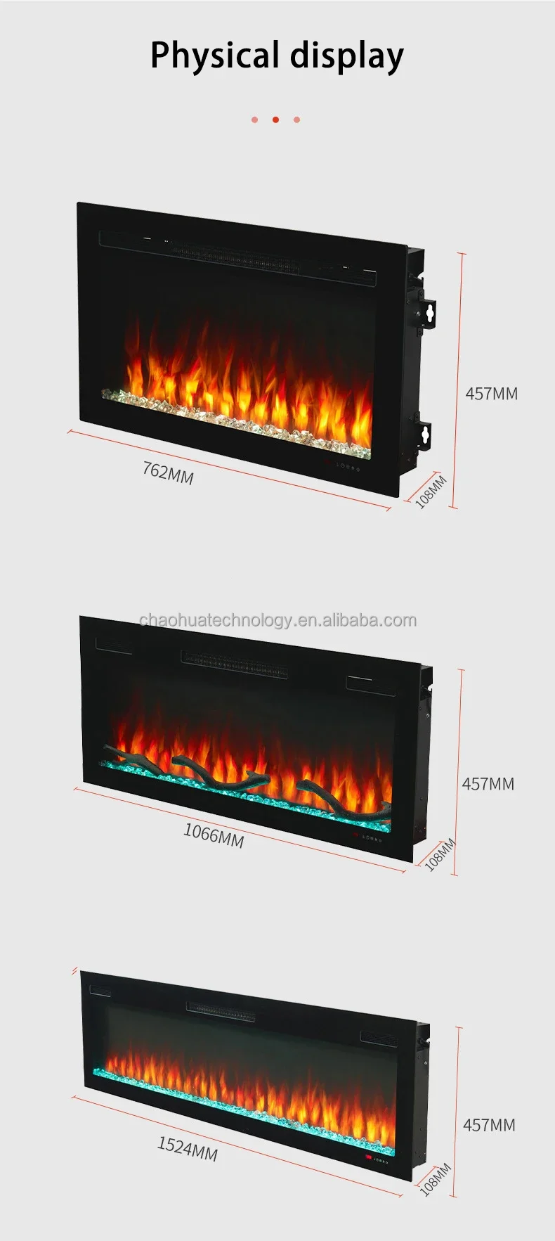 Electric Fireplace, 30-Inch, 1500W, LED - detail 6