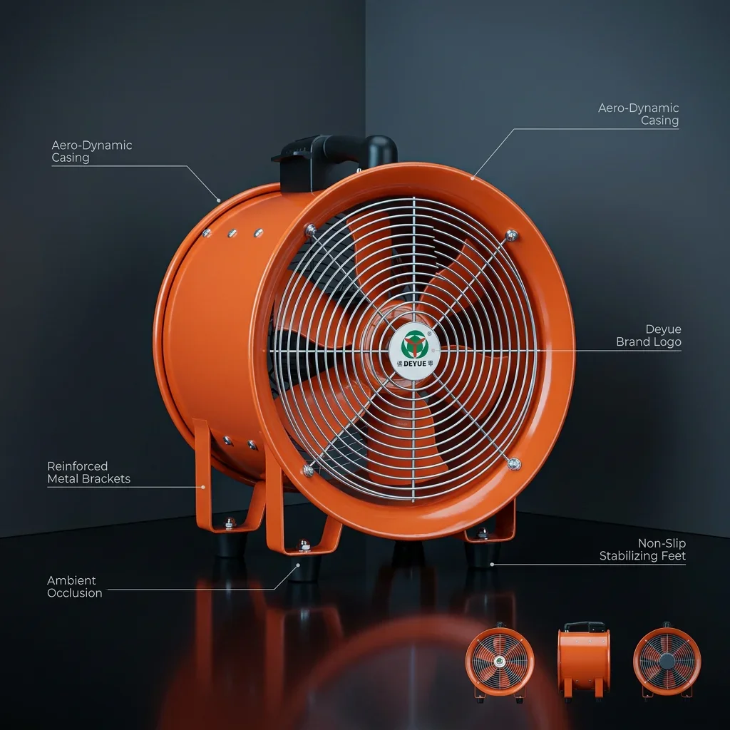 Axial Flow Fan, Copper, Portable - detail 2