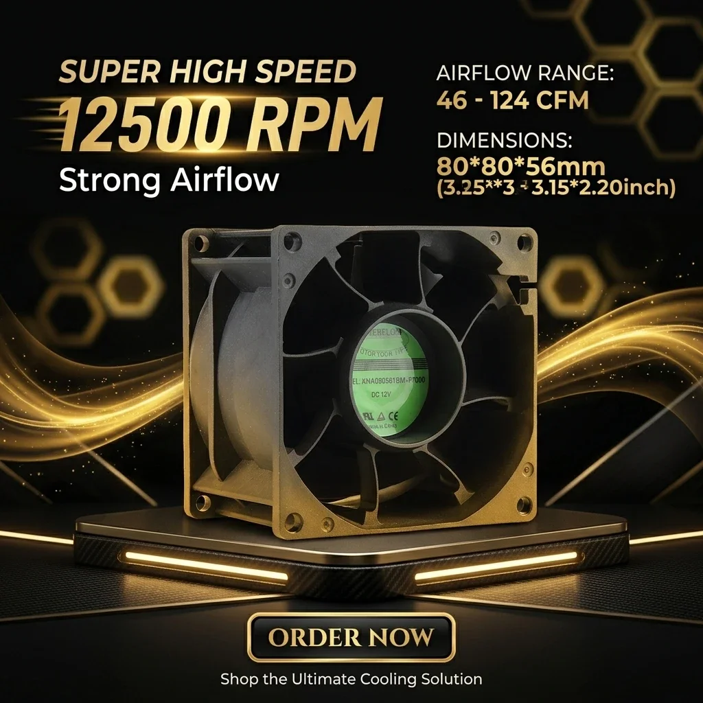 Cooling Fan, Axial, 80*56mm, 12V, Waterproof - detail 18