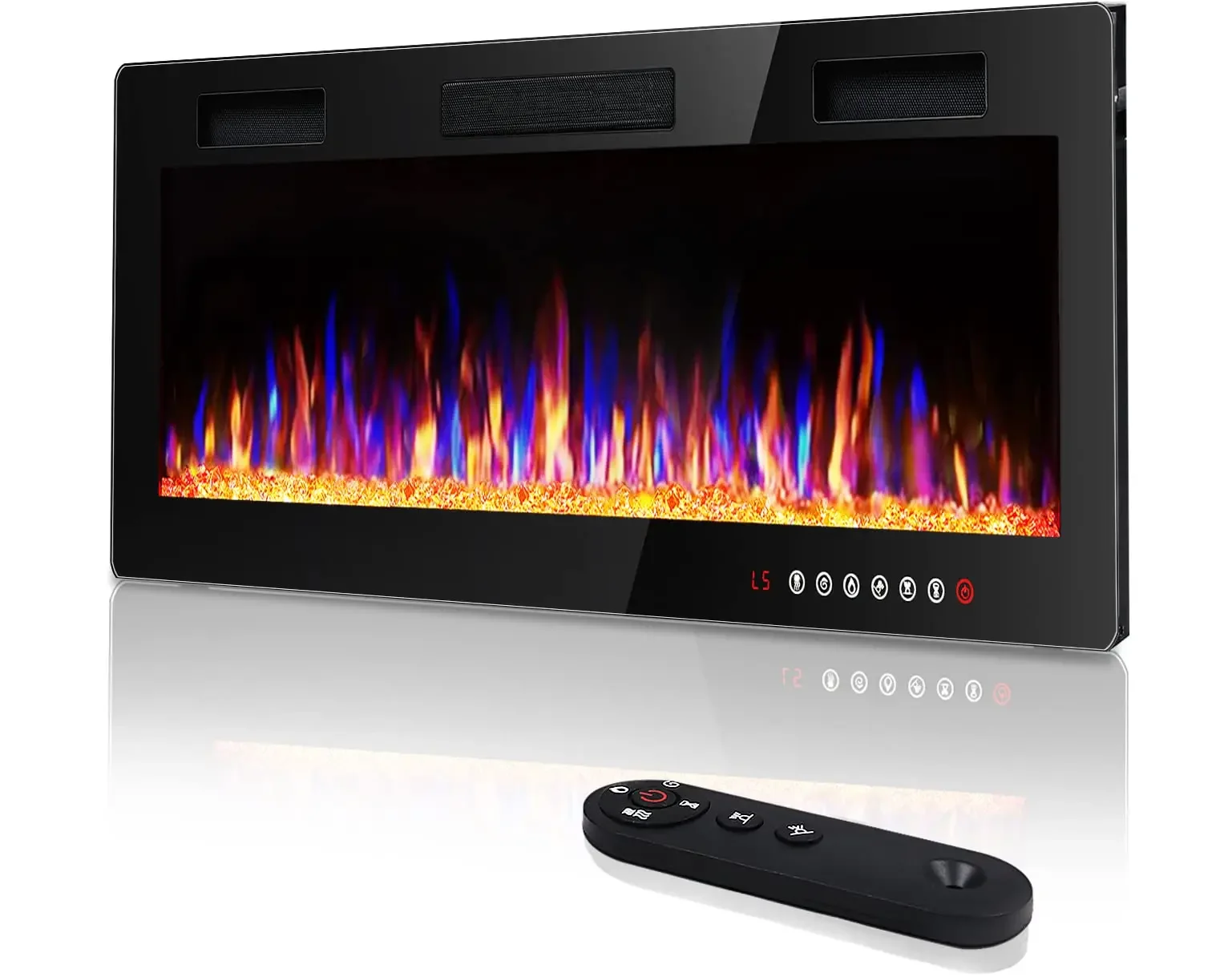 Flame Electric Linear Fireplace, Wall, 110-220, 750 - detail 2