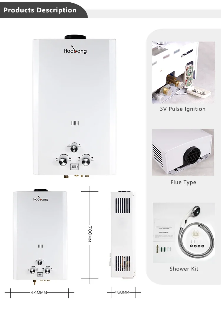 Gas Geyser Boiler, LPG, 6L, 10L, 12L - detail 6