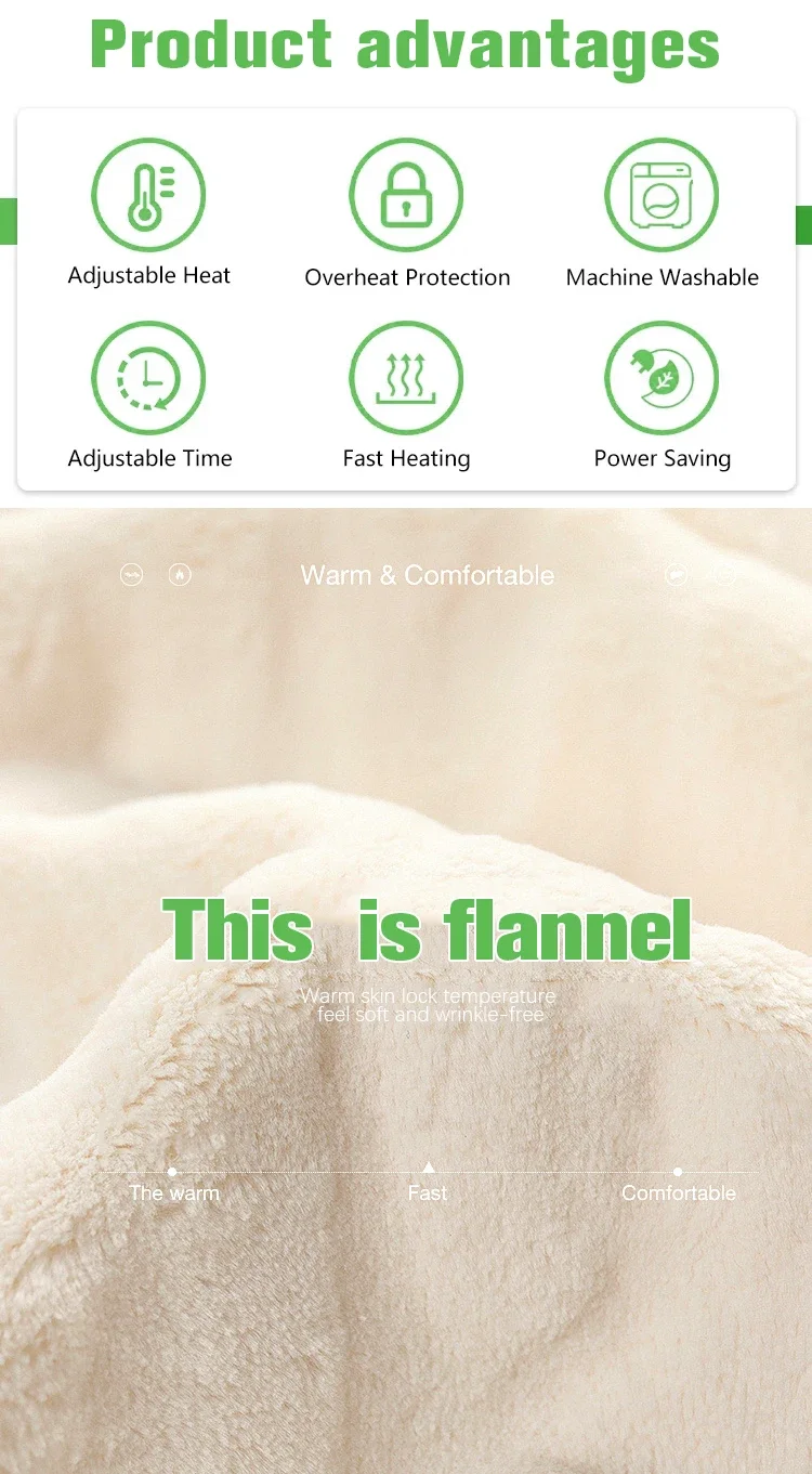 Fast Heating Electric Blanket, ETL, 60"x70" - detail 6