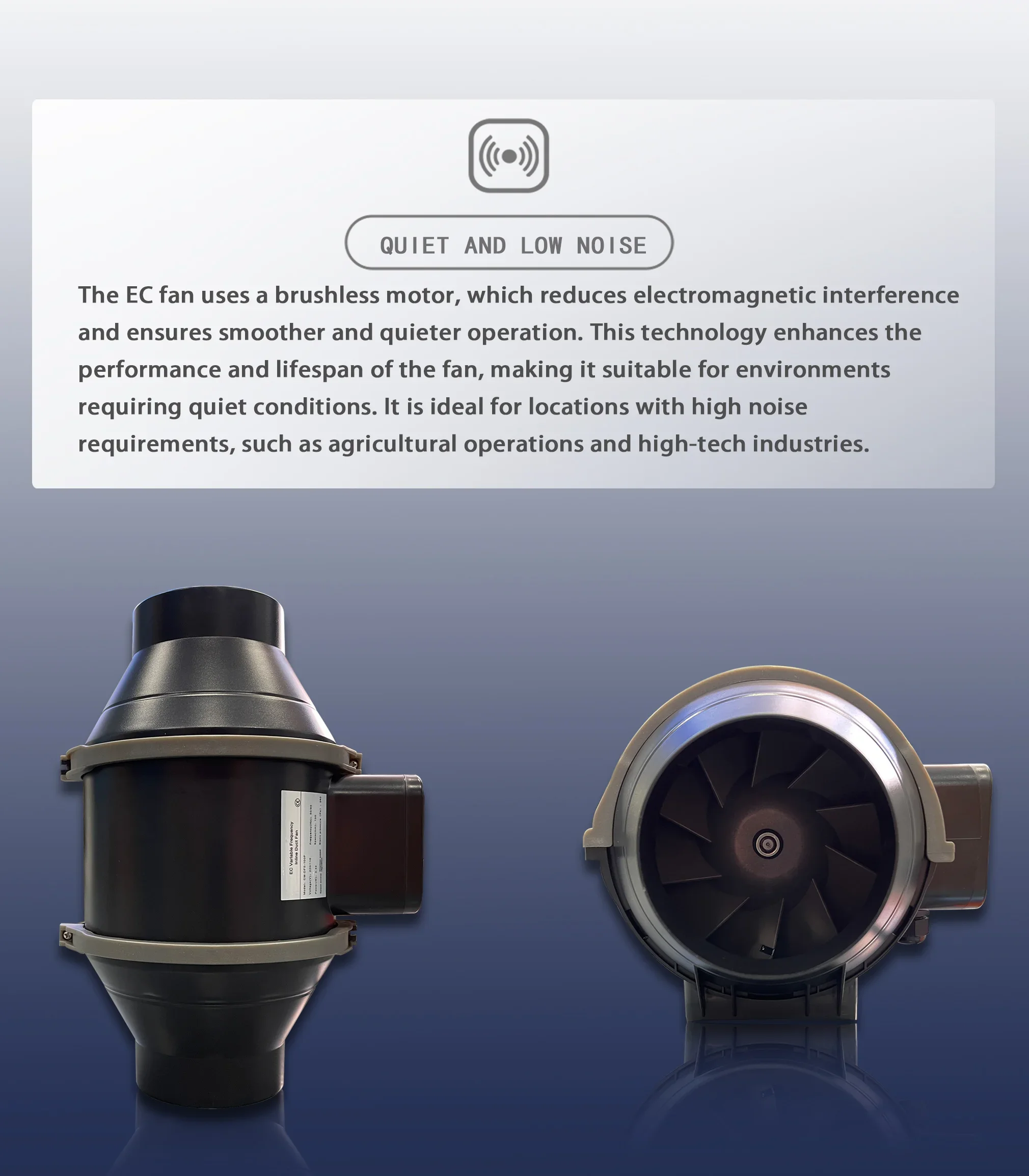 Duct Fan, 4", 110V/220V, 360m/h, 50dBA - detail 10