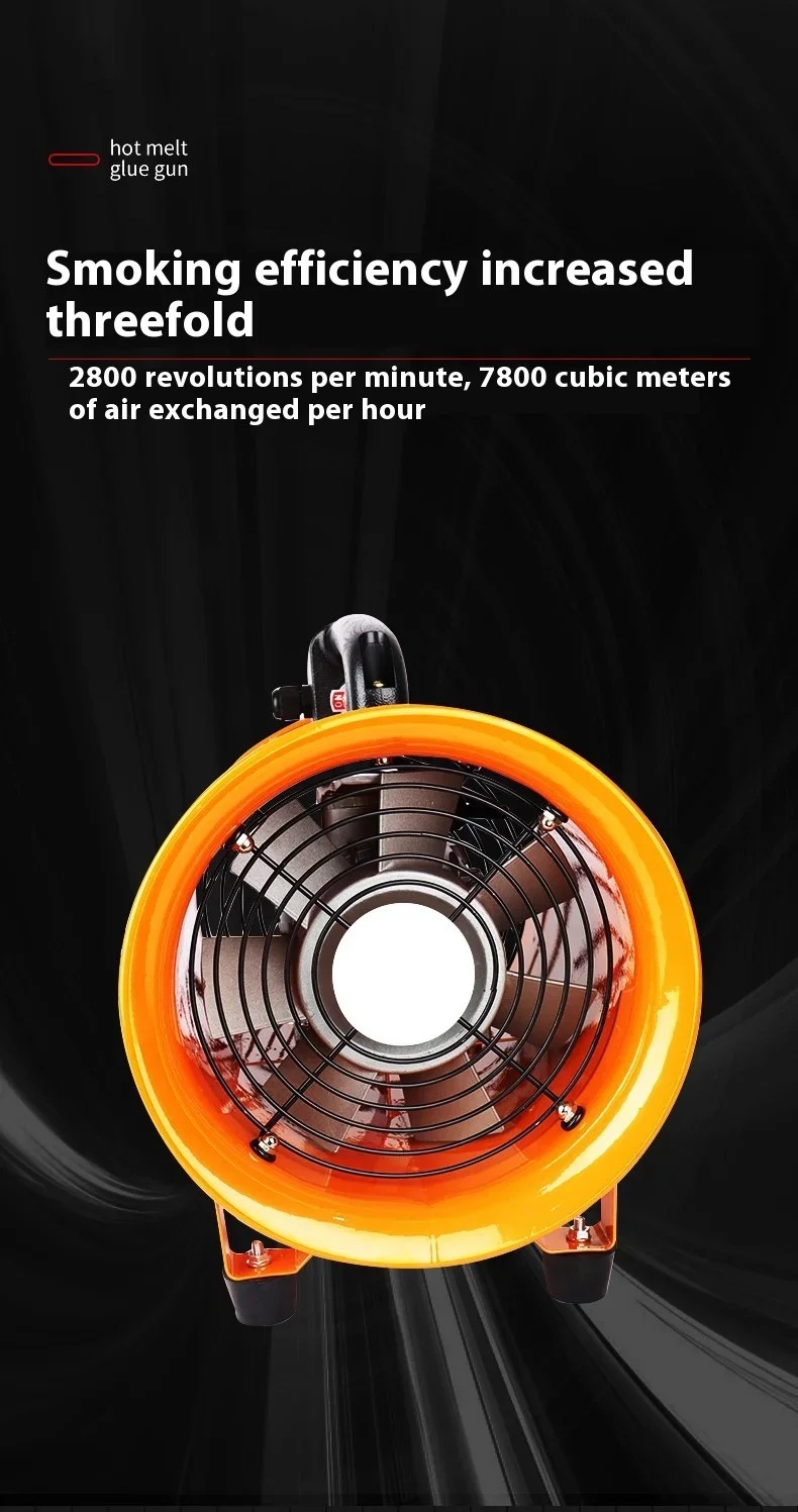 Flow Industrial Exhaust Fan, Portable, 110V/220V, 380V, Axial - detail 6