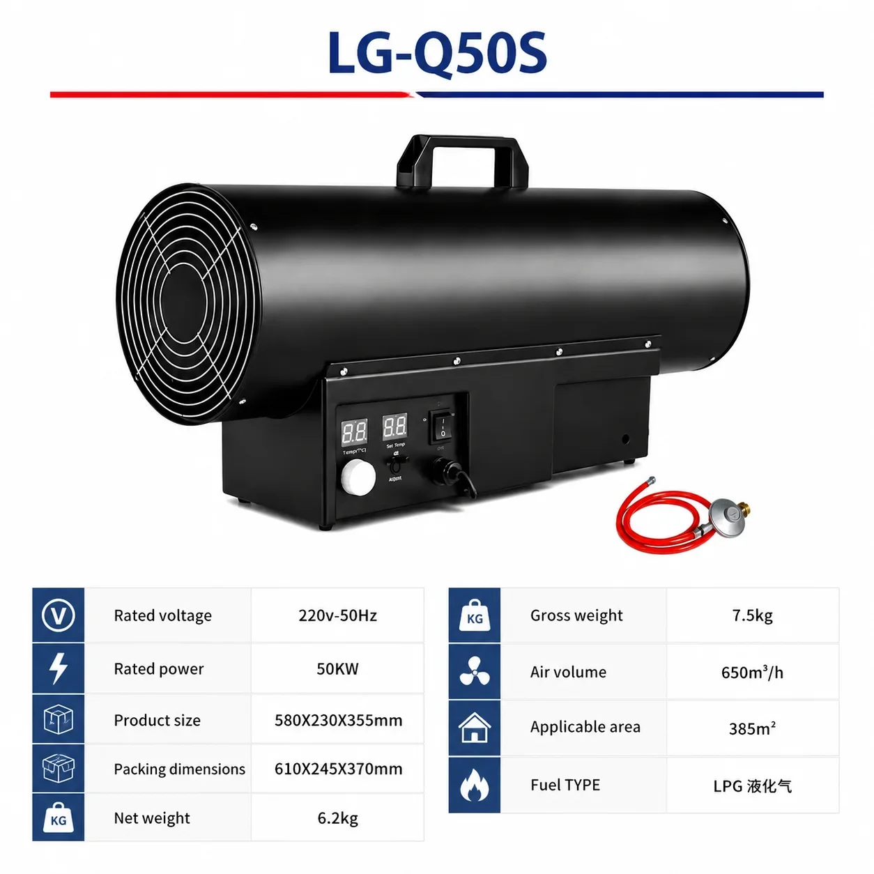 Gas Heater, 10KW/15KW/30KW/50KW, Portable, LPG - detail 10