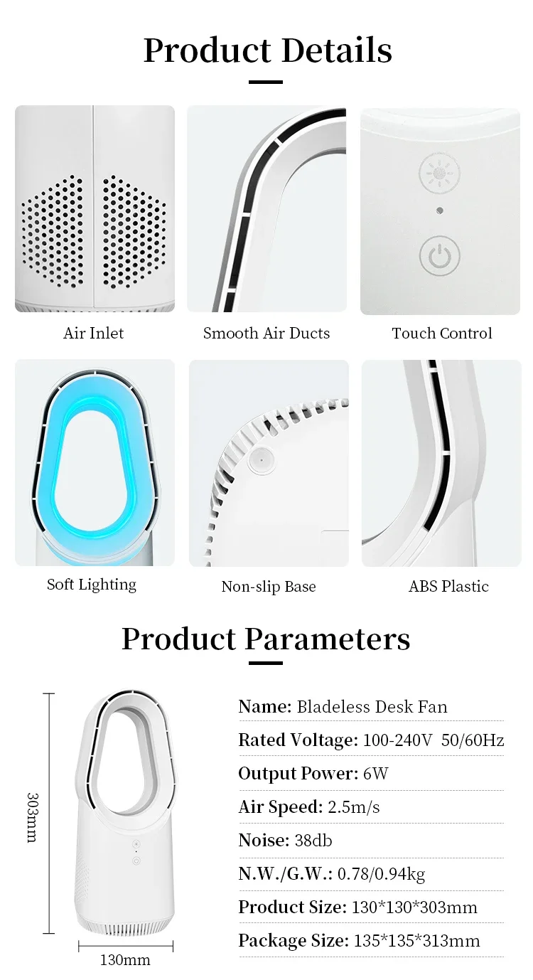 Electric Desk Fan, 12V, Battery, Plastic - detail 22