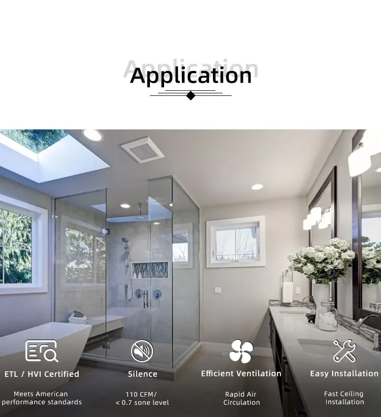 Bathroom Exhaust Fan, 110, CFM, 30W, DIY - detail 8