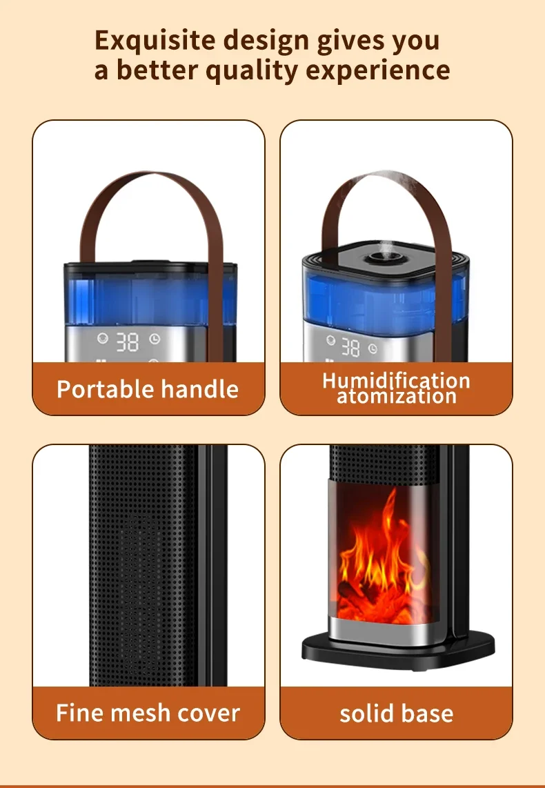 Portable Electric Heater, PTC, Plastic - detail 18