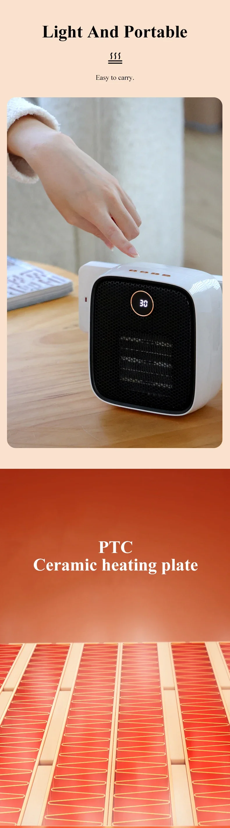 Wall Mount Infrared Heater, IMYCOO, 220V, Portable, PTC - detail 14