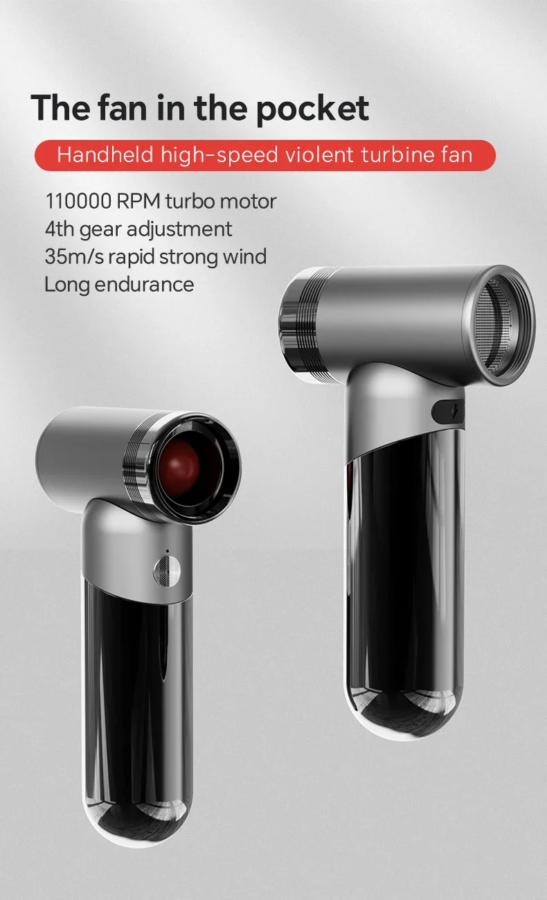Metal Bladeless Turbo Blower, 1100mAh, Battery - detail 4
