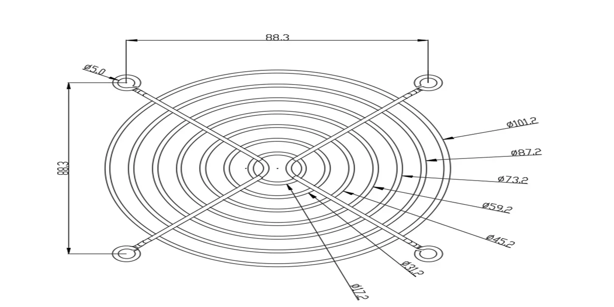 Iron Fan, 110x110mm, 11CM, 110mm, Axial - detail 18