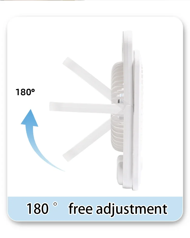 Plastic Table Fan, Portable, USB, 1200mAh, Brushless - detail 18