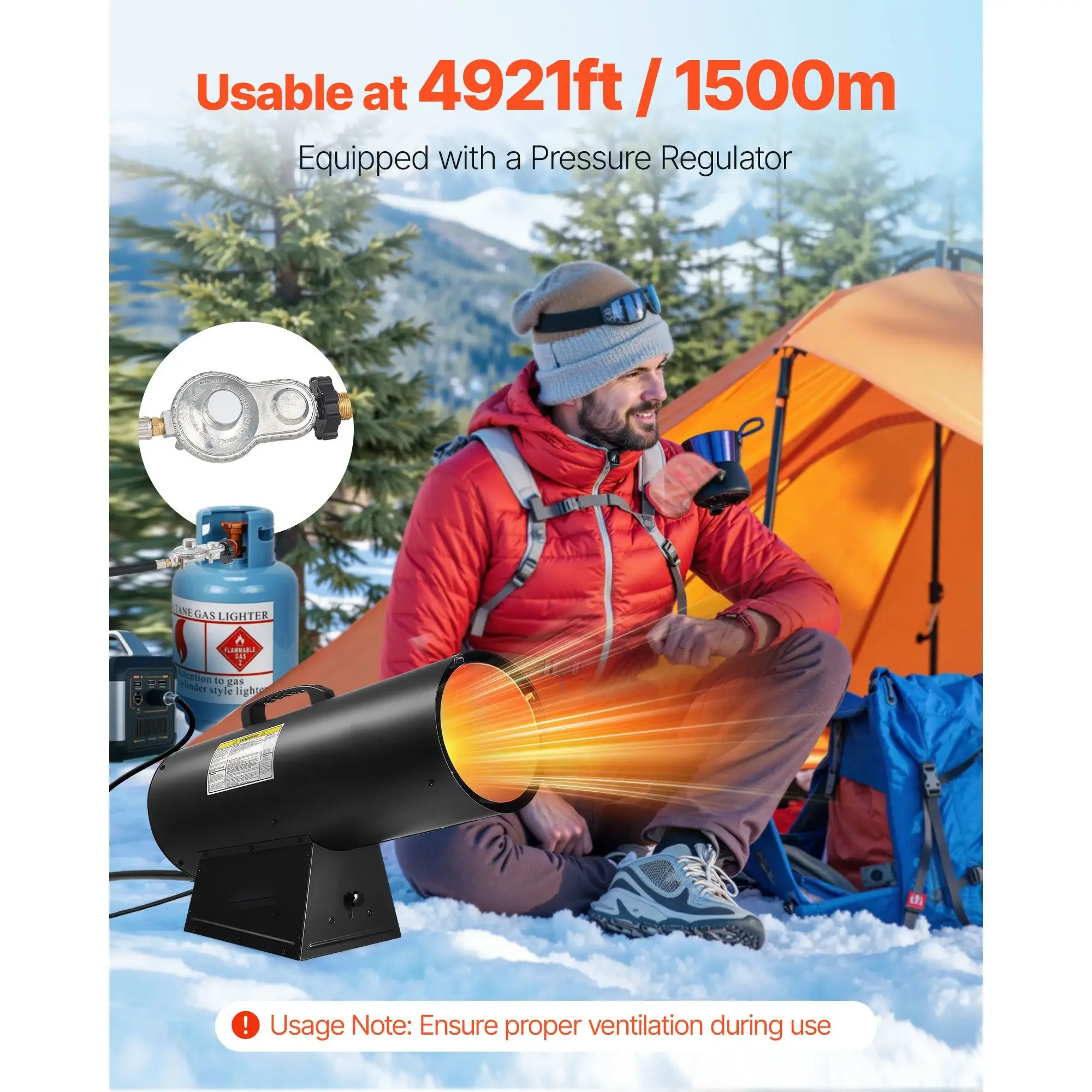 Air Portable Propane Heater, 125000BTU, D0100X328N8 - detail 8