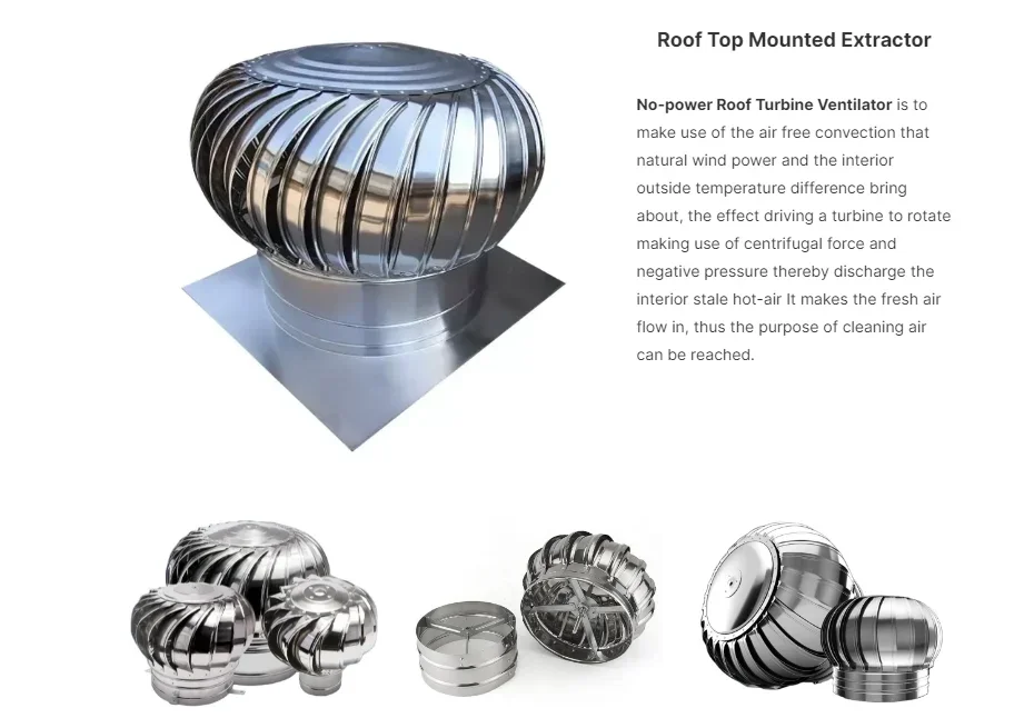 Power Roof Ventilator, stainless, steel - detail 2