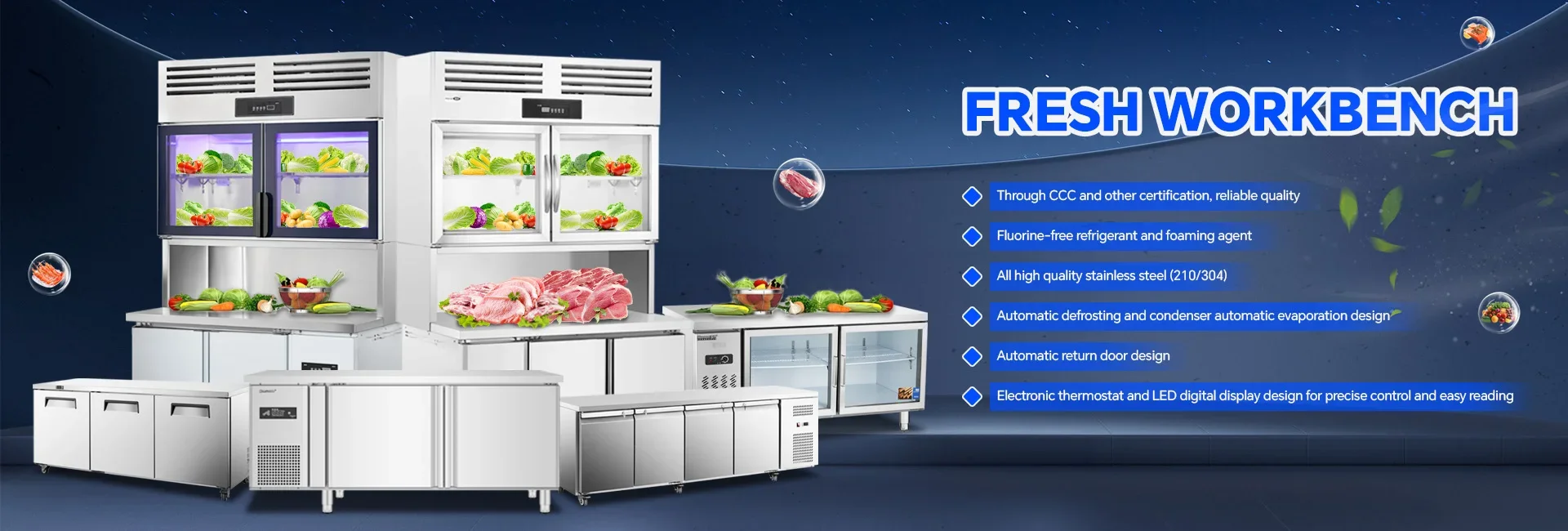 Commercial Freezer, Stainless, Steel - detail 4