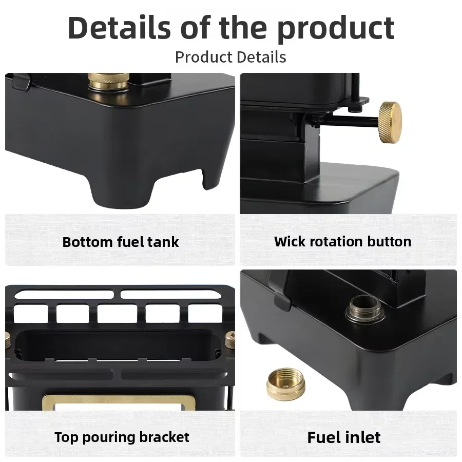 Kerosene Oil Lamp Stove, Portable, Stainless Steel - detail 4