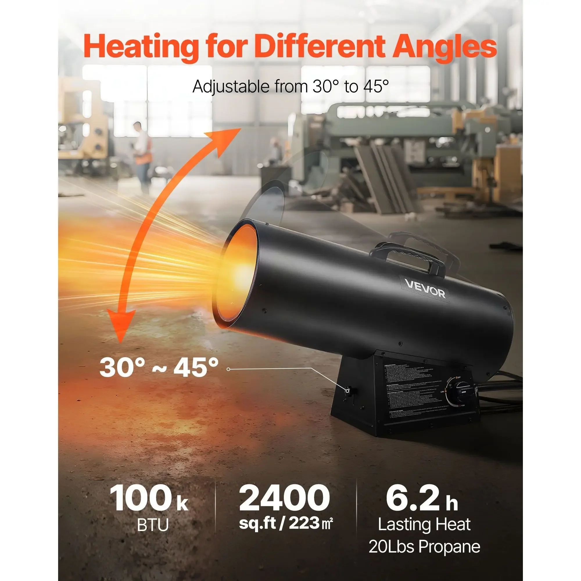 Forced Air Propane Heater, Portable, 100000BTU - detail 4