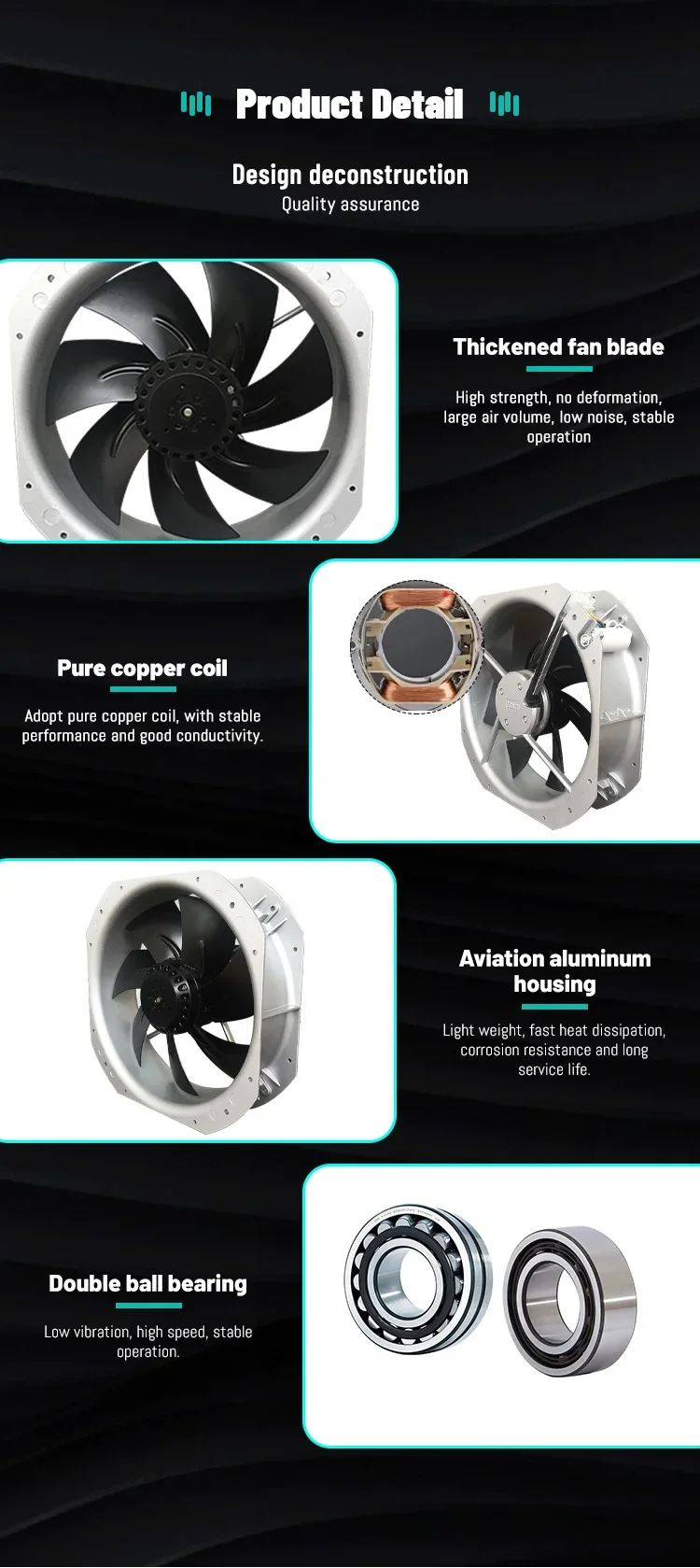 Telecommunications Cabinet Fan, 230V, 0.39A, 0.53A, 120W - detail 14