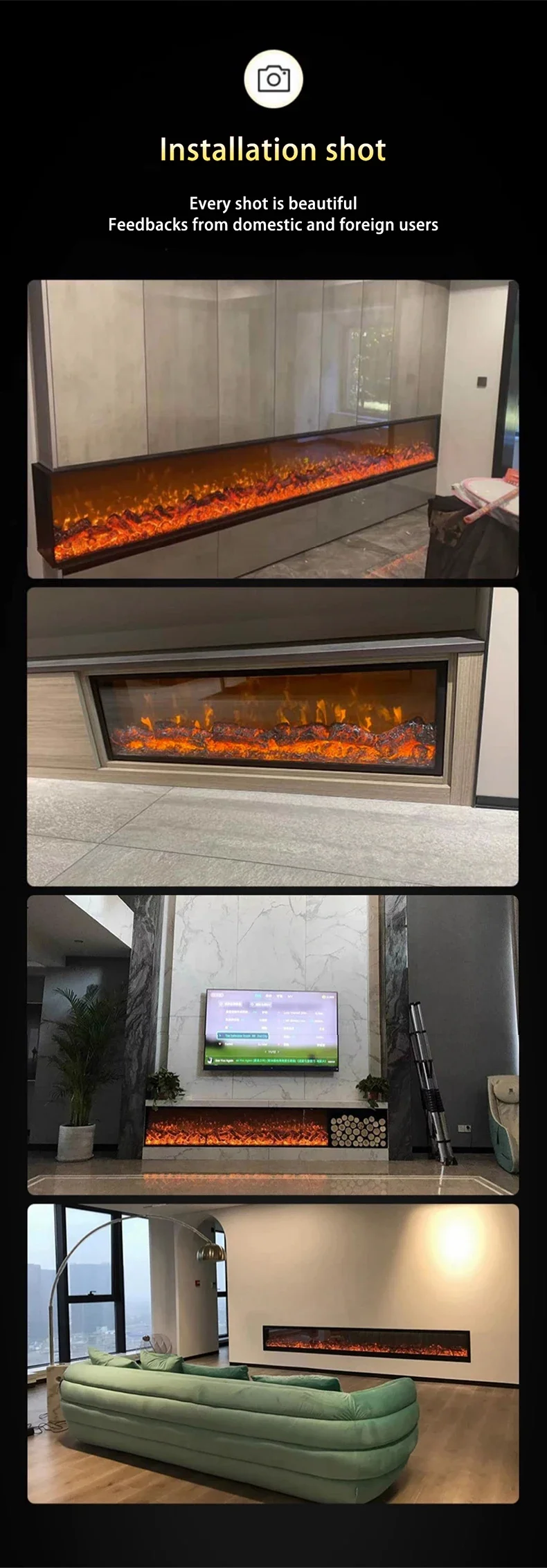 Electric Fireplace, 7-color, LED - detail 20