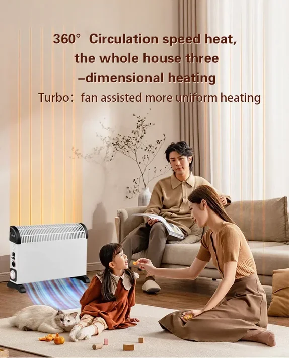 Modern Free-standing Convection Heater, 2000 W, Metal - detail 10