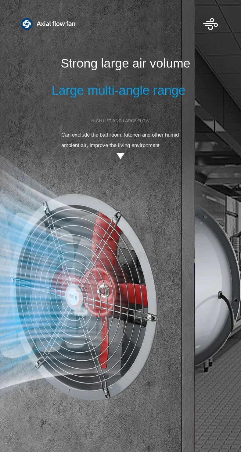 Axial Flow Fan, T35-11, 220V, Steel - detail 10