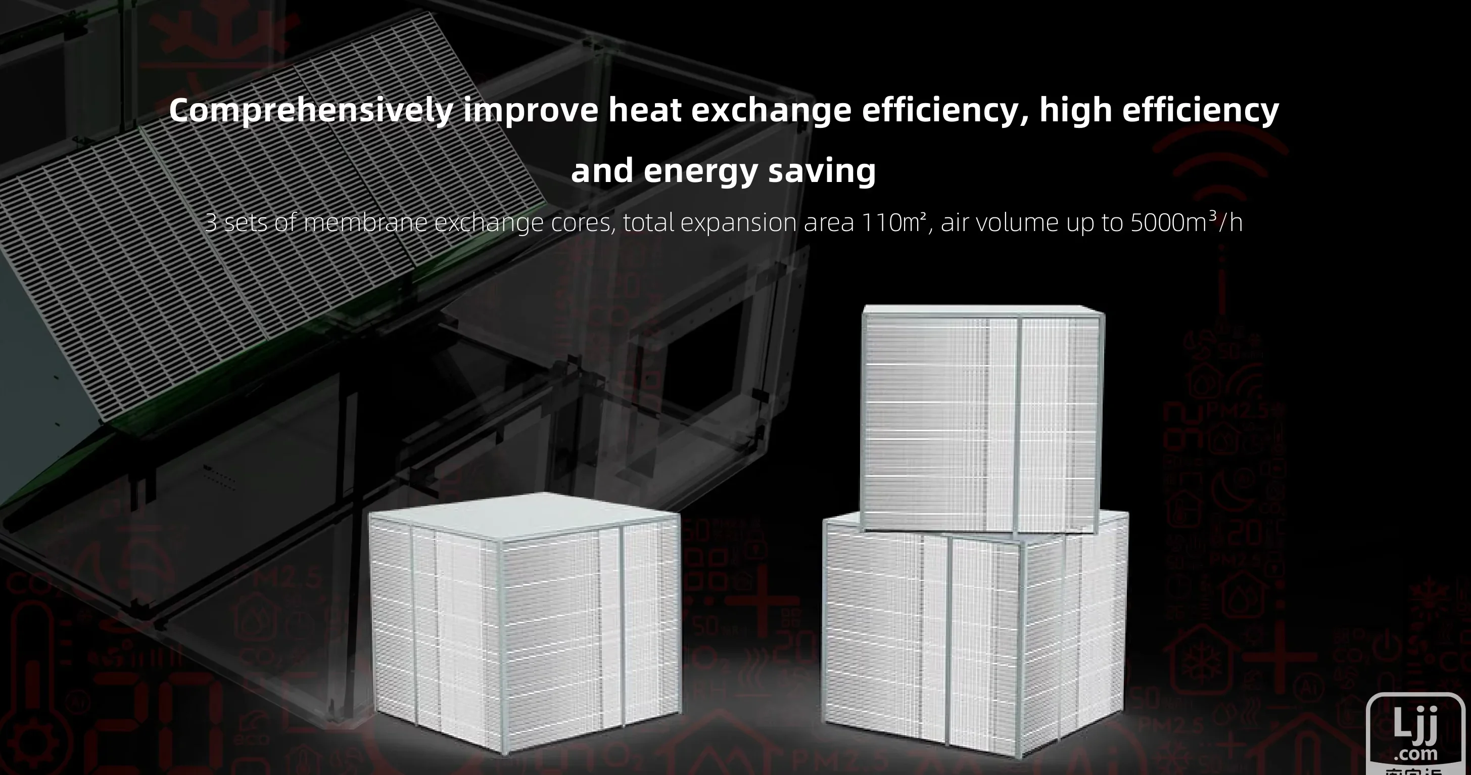 Erv Heat Recovery Ventilator, 500-10000, M3/h, Ceiling - detail 16