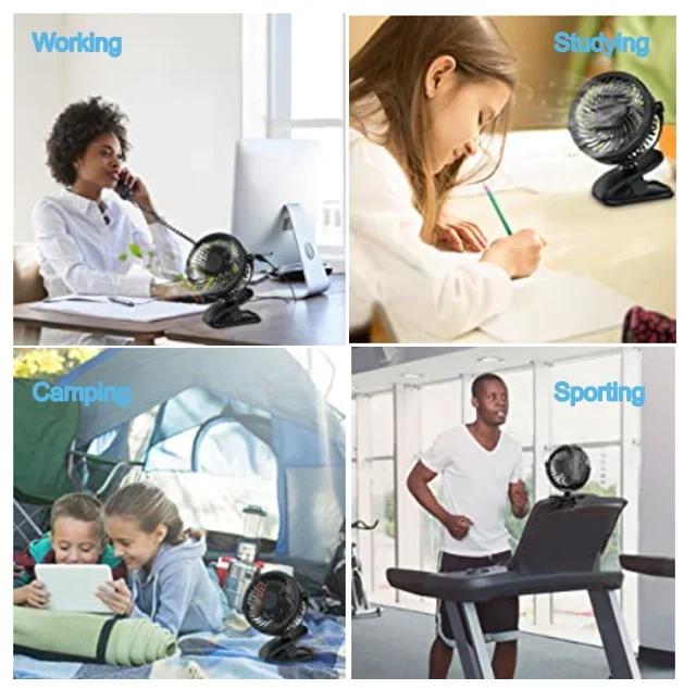 Wind Speeds Fan, 2-in-1, Portable, USB, 720° - detail 16