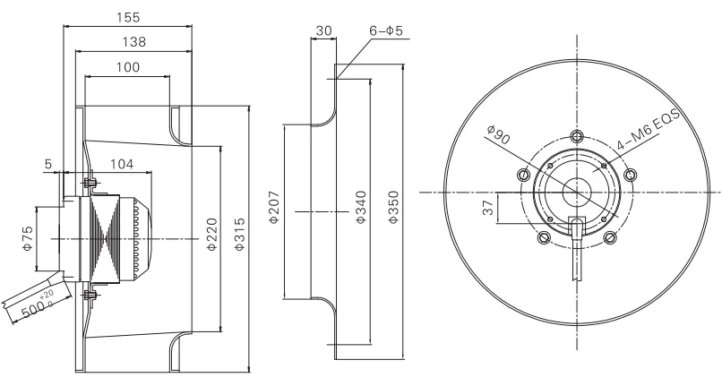 Backward Inclined Centrifugal Fan, FENGDA, 220v, Aluminum, FFU - detail 10