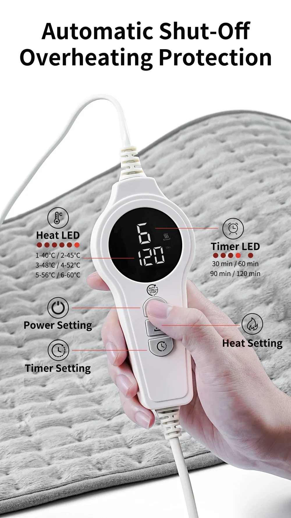 Electric Heated Blankets, AC220V, EU Plug - detail 10