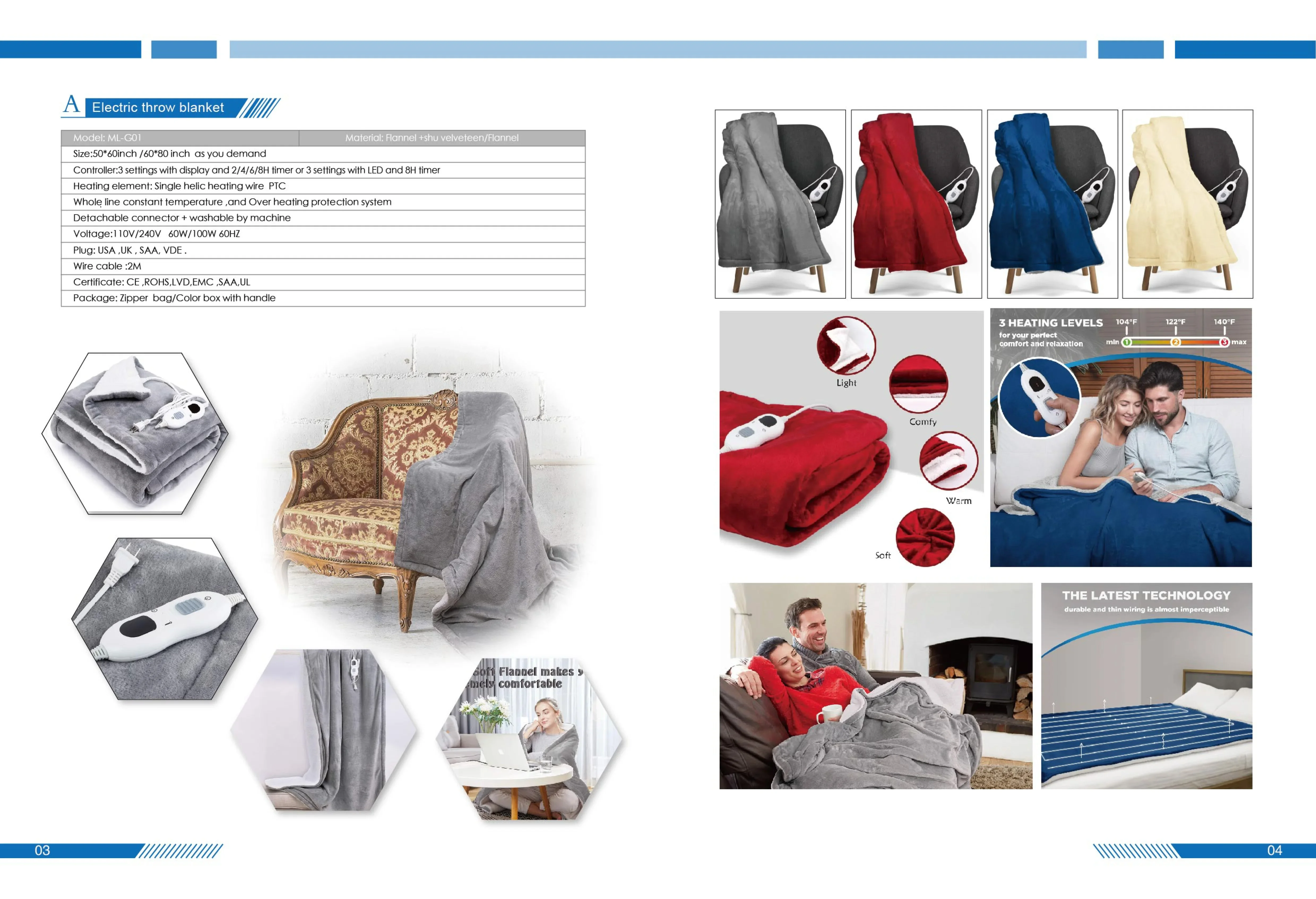 Heating Pad Thermal Blanket, Portable, PTC - detail 22