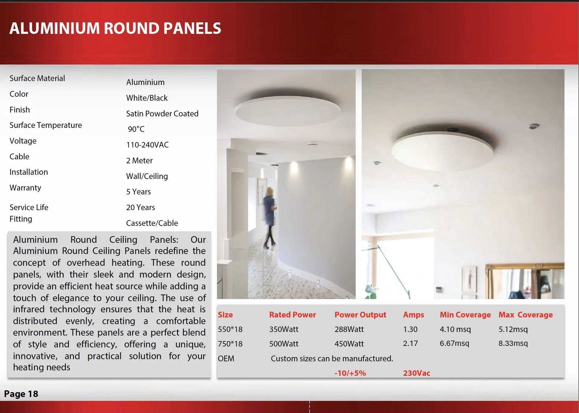 Infrared Heating Panel, 500W, Waterproof - detail 36